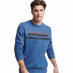 Superdry Bluza męska, Strong Navy Blue Marl, XL - Bluzy męskie - miniaturka - grafika 1
