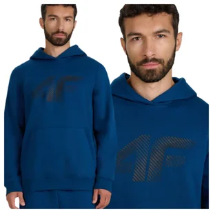 Bluza dresowa z kapturem męska 4F 4FWMM00TSWSM1766-46S Zielony Roz. XXL - Bluzy męskie - miniaturka - grafika 1