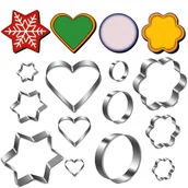 Formy do ciast - Foremki do pierników i ciastek świątecznych 12 szt. wykrawacze ze stali nierdzewnej - miniaturka - grafika 1