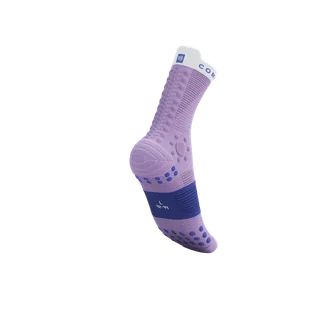 COMPRESSPORT Skarpetki do biegania trailowe ProRacing Socks V4 Trail lupine/dazzling blue - Skarpetki sportowe męskie - miniaturka - grafika 5