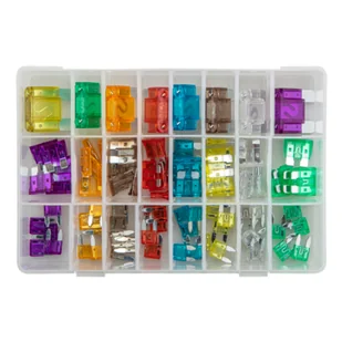 Zestaw bezpieczników samochodowych pudełko 88 szt. 3 typy - Akcesoria do układu elektrycznego - miniaturka - grafika 1