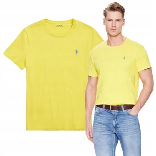 koszulka meska polo ralph lauren bawelniana tshirt meski żółty PREMIUM r.XL - Koszulki męskie - miniaturka - grafika 1