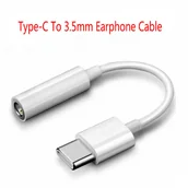 Pozostałe akcesoria do telefonów - Adapter słuchawek z USB-C do MiniJack 3.5mm 4-pin [F] dla Huawei Xiaomi, Biały 11cm - miniaturka - grafika 1