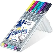 Kredki, ołówki, pastele i pisaki - Staedtler, Flamastry triplus GALAXY, 1 mm, 6 kolorów, w etui - miniaturka - grafika 1