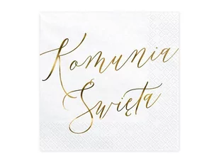 Party Deco Serwetki komunijne Komunia Święta - 33 cm - 20 szt. SP33-90-019ME - Pamiątka Pierwszej Komunii Świętej - miniaturka - grafika 1