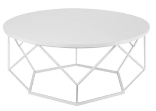 HowHomely Stolik kawowy Diamond 90 cm biały HowHomely 10-1562-90-WW-MDF - Ławy i stoliki kawowe - miniaturka - grafika 1