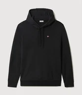 Bluzy męskie - felpa uomo napapijri balis hood - np0a4fqv 041 black brushed - miniaturka - grafika 1