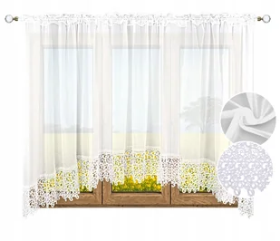 Firana Dekoracyjna 150X300 z gipiurą 20cm koronka - Firany - miniaturka - grafika 1