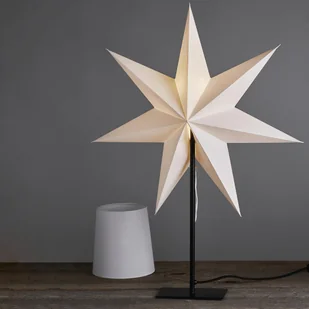 Szwedzka Gwiazda Stojąca Biała FROZEN z Dodatkowym Kloszem 76 cm LED E14 Metalowa Podstawa Wymienne Żarówki Przełącznik Kabel 180 cm - Oprawy, klosze i abażury - miniaturka - grafika 1
