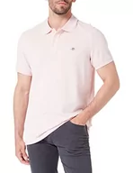 Koszulki męskie - GANT Męska koszulka polo Slim Shield SS Pique Polo, Faded PINK, standardowa, Faded Pink, XL - miniaturka - grafika 1