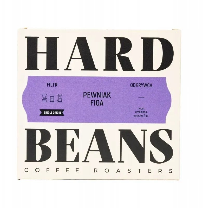 Kawa ziarnista Hard Beans Coffee Kawa ziarnista Pewniak Figa Filtr 250g
