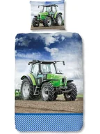 Pościel dla dzieci - Good Morning Komplet pościeli flanelowej "Strong" w kolorze niebiesko-zielonym - miniaturka - grafika 1