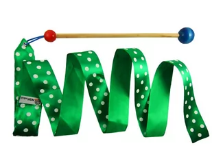 Akson Wstążka gimnastyczna Junior 1,5 m zielona WS_JR_GRE - Zabawki i gry sportowe - miniaturka - grafika 1