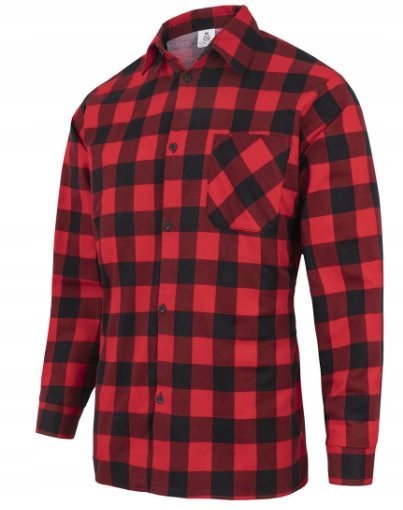 POLSKA KOSZULA FLANELOWA W KRATĘ BAWEŁNIANA L