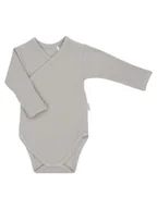 Body dla niemowląt - Niemowlęce body bawełna długi rękaw szare Nicol r.62 - miniaturka - grafika 1