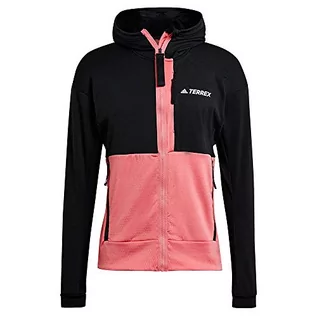 Bluzy męskie - Adidas Męska bluza Txflooce Hd J Czarny/różbru M GI7315 - grafika 1