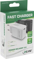 Ładowarki do telefonów - Ładowarka InLine InLine® USB PD Charger Single USB Type-C, Power Delivery, 20W, white - miniaturka - grafika 1