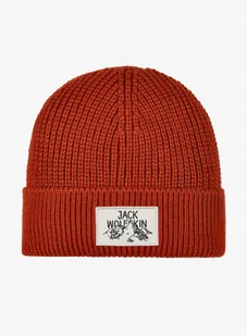 Czapka Zimowa Jack Wolfskin Badge Beanie - Rust - Czapki damskie - miniaturka - grafika 1