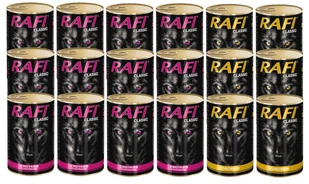 Rafi Classic MIX SMAKÓW w Sosie 18x1240g - Mokra karma dla psów - miniaturka - grafika 1