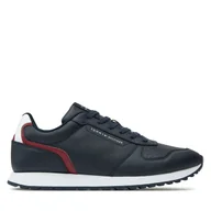 Sneakersy męskie - Sneakersy Tommy Hilfiger New Runner Eva Mix Lth Flag FM0FM05453 Granatowy - miniaturka - grafika 1