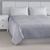 Narzuty - Narzuta pikowana w romby, srebrzysty szary, 60 x 120cm, Posh Velvet - miniaturka - grafika 1