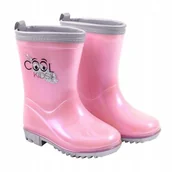 Kalosze damskie - Kalosze odblaskowe świecące różowe dziecięce gumowce gumiaki 26/27 Perletti - miniaturka - grafika 1