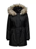 Płaszcze damskie - Bestseller A/S Damska parka zimowa ONLIRIS CC 2023 OTW płaszcz, czarny/szczegóły: Nature FUR, XL, Black/Detail:NATURE FUR, XL - miniaturka - grafika 1