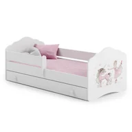 Łóżka dla dzieci i młodzieży - Łóżko dziecięce FALA z szufladą i barierką 160x80 Dziewczynka z jednorożcem - miniaturka - grafika 1