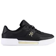 Buty sportowe damskie - Buty Tommy Hilfiger Prep Court FW0FW06859-0GL - czarne - miniaturka - grafika 1