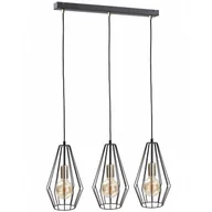 Lampy sufitowe - KET Loftowa LAMPA wisząca  industrialna OPRAWA metalowy zwis złoty KET433 - miniaturka - grafika 1