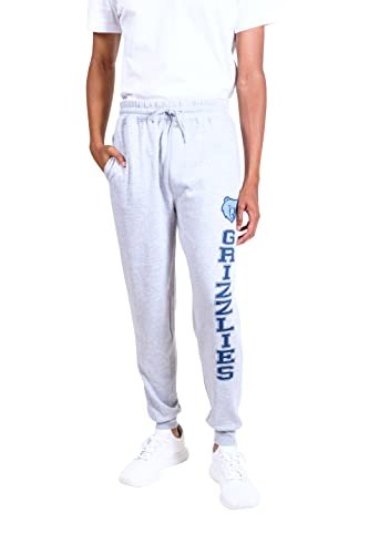 Ultra Game NBA Official Men’s Super Soft Game Day Jogger Sweatpants - Unisex, Memphis Grizzlies, Heather Gray, X-Large