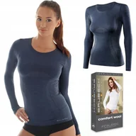 Koszulki i topy damskie - Koszulka damska WEŁNIANA termo BRUBECK LS11610 - L - miniaturka - grafika 1