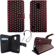 Etui i futerały do telefonów - Etui na telefon komórkowy Samsung Galaxy S5 / S5 Neo Polka Dot Black Pink - miniaturka - grafika 1