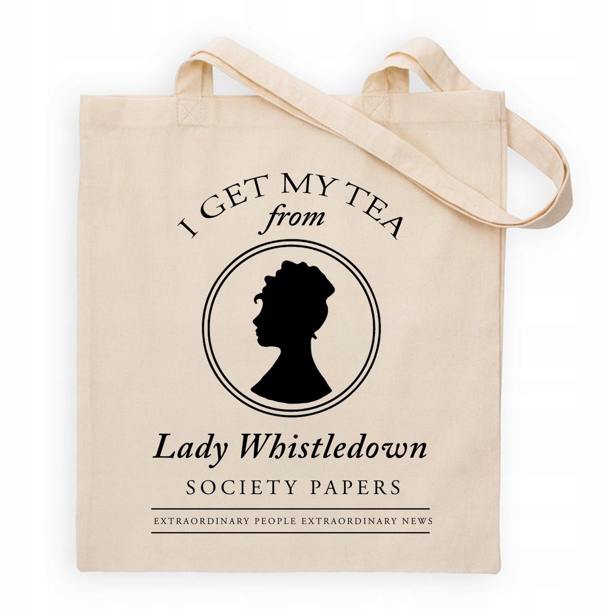 Torba Shopper Beż BRIDGERTON ERA Serial Dla Fanki BRIDGERTON WIELE WZORÓW