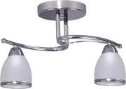 Lampy sufitowe - Kaja Samira lampa podsufitowa 2x40W chrom/szkło białe K-JSL-8090/2CHR - miniaturka - grafika 1