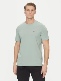 Napapijri T-Shirt Salis NP0A4H8D Khaki Regular Fit - Koszulki męskie - miniaturka - grafika 1