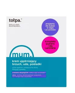 Tołpa Dermo Body Mum - Krem ujędrniający brzuch, uda, pośladki 250ml - Balsamy i kremy do ciała - miniaturka - grafika 1