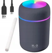 Gadżety dla graczy - Nawilżacz Powietrza na USB 300ml - DYFUZOR LED - szary - miniaturka - grafika 1