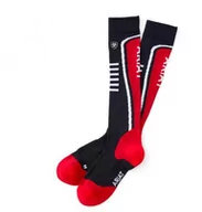 Skarpetki jeździeckie - Ariat Podkolanówki jeździeckie ARIATTEK slimline - navy/red - miniaturka - grafika 1
