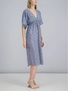 Sukienki - Tory Burch Sukienka codzienna 57208 Granatowy Regular Fit - grafika 1
