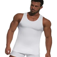 Koszulki męskie - Koszulka authentic 213 ribbed szary melanż cornette-3xl - miniaturka - grafika 1