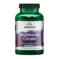 Witaminy i minerały dla sportowców - SWANSON Magnesium Citrate 240tabs - miniaturka - grafika 1