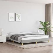 Łóżka - Lumarko Rama łóżka, jasnoszara, 180 x 200 cm, tapicerowana tkaniną - miniaturka - grafika 1