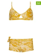 Koszulki i topy damskie - Barts Bikini "Solacy Crop Top" w kolorze biało-żółtym - miniaturka - grafika 1