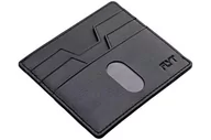 Portfele - Smukły minimalistyczny portfel dla mężczyzn. Skórzany portfel blokujący RFID, przednia kieszeń 10 kart, czarny, jeden rozmiar, minimalistyczny - miniaturka - grafika 1