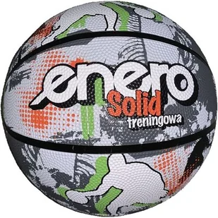 Piłka koszykowa ENERO Solid Biało-szary (Rozmiar 7) - Koszykówka - miniaturka - grafika 1