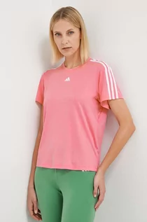 Koszulki sportowe damskie - adidas Performance t-shirt treningowy Training Essentials kolor różowy - grafika 1