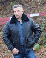 Kurtki męskie - Męska pilotka skórzana - Fiord - miniaturka - grafika 1