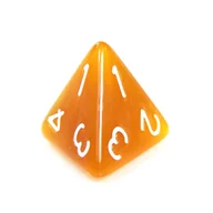 Gry planszowe - Kostka RPG Kremówkowa Kość Czterościenna K4 - miniaturka - grafika 1