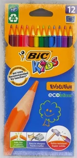 Bic 12kolorów Kids Ecolutions kredki drewniane - Kredki, ołówki, pastele i pisaki - miniaturka - grafika 2